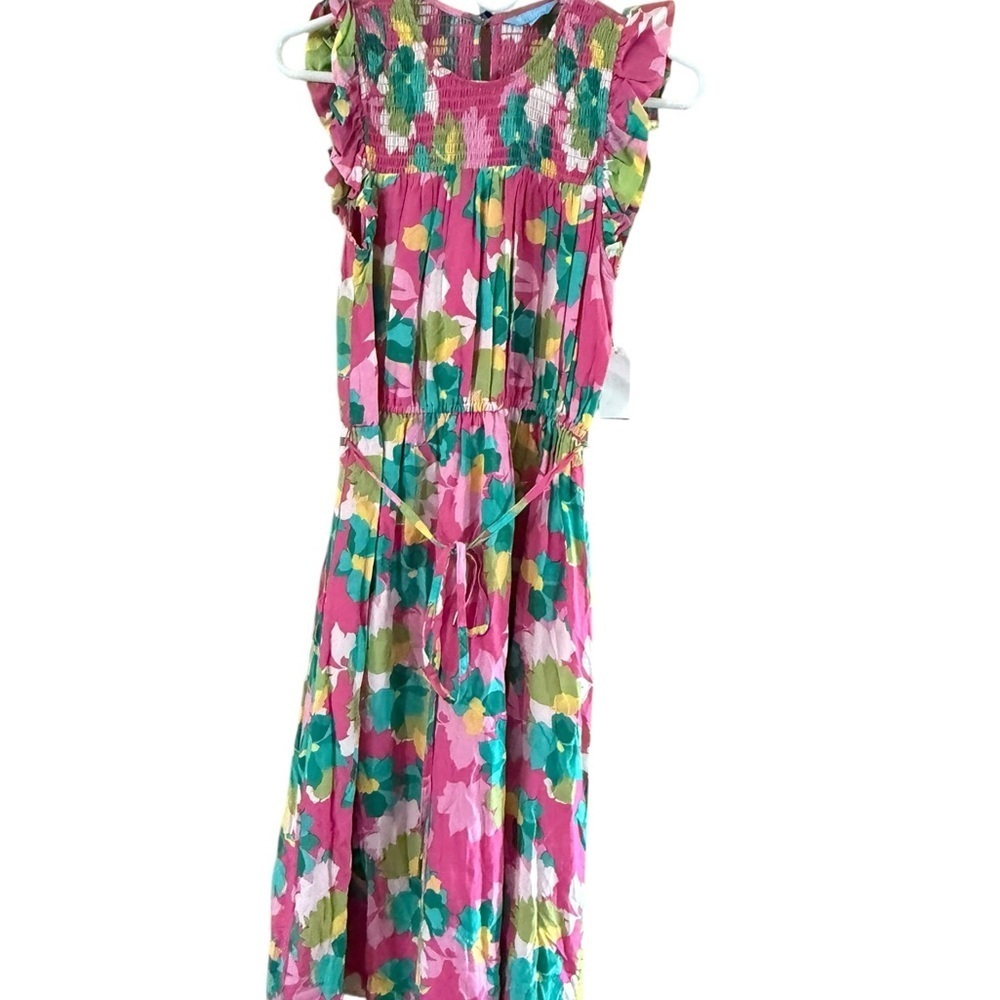 Draper James Pink and Green Midi Dress - Picture 9 of 10